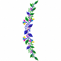 Flowers And Tree Embroidery Design 3